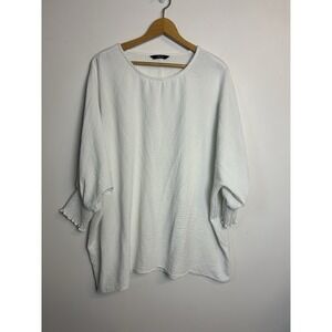 Dokotoo Top Blouse Plus Size 2X  Round Neck Old money Comfortable Lightweight